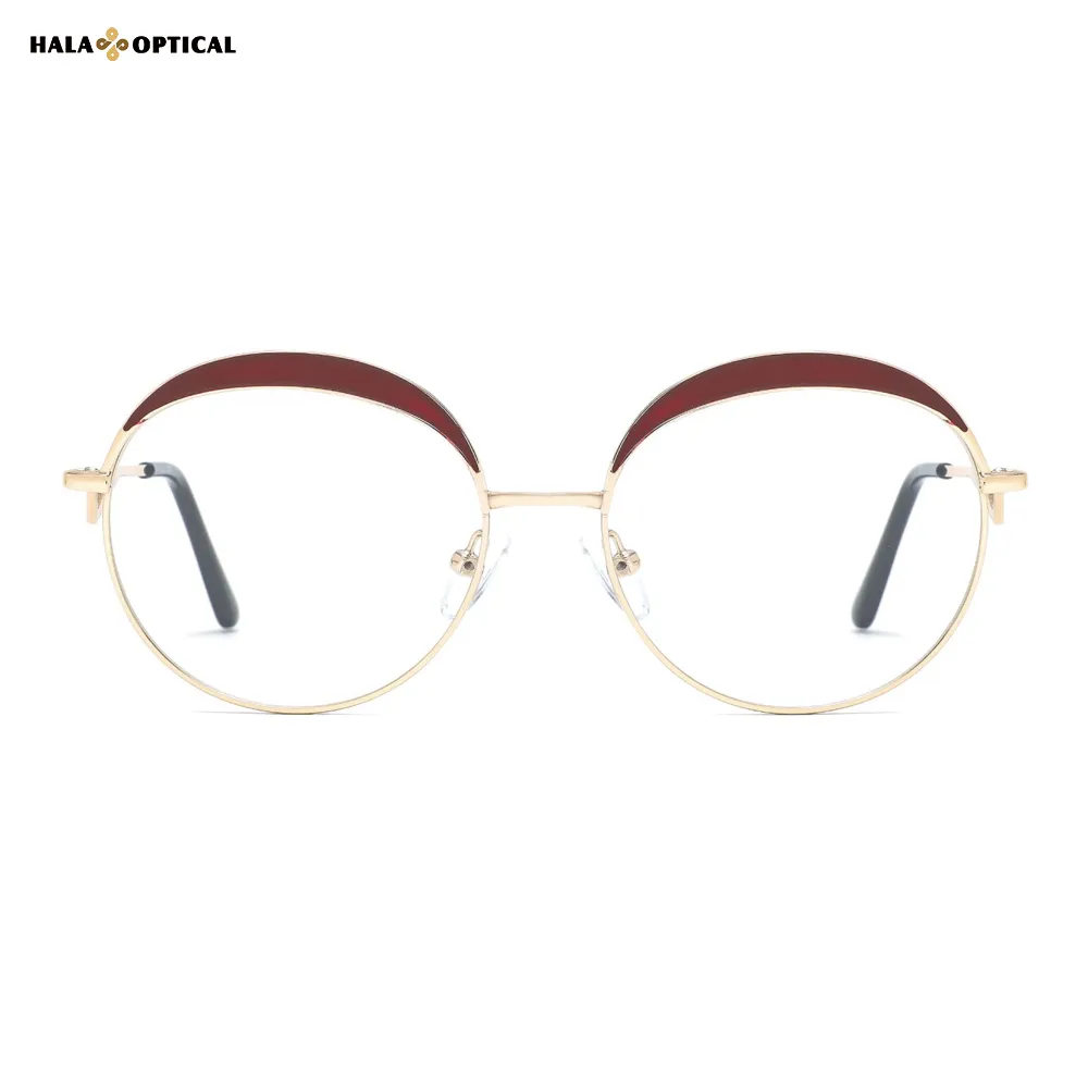 HM1029 Round Metal Optical Frames HM1029 "Double Eyelid" Round Metal Optical Frames – Playful & Chic