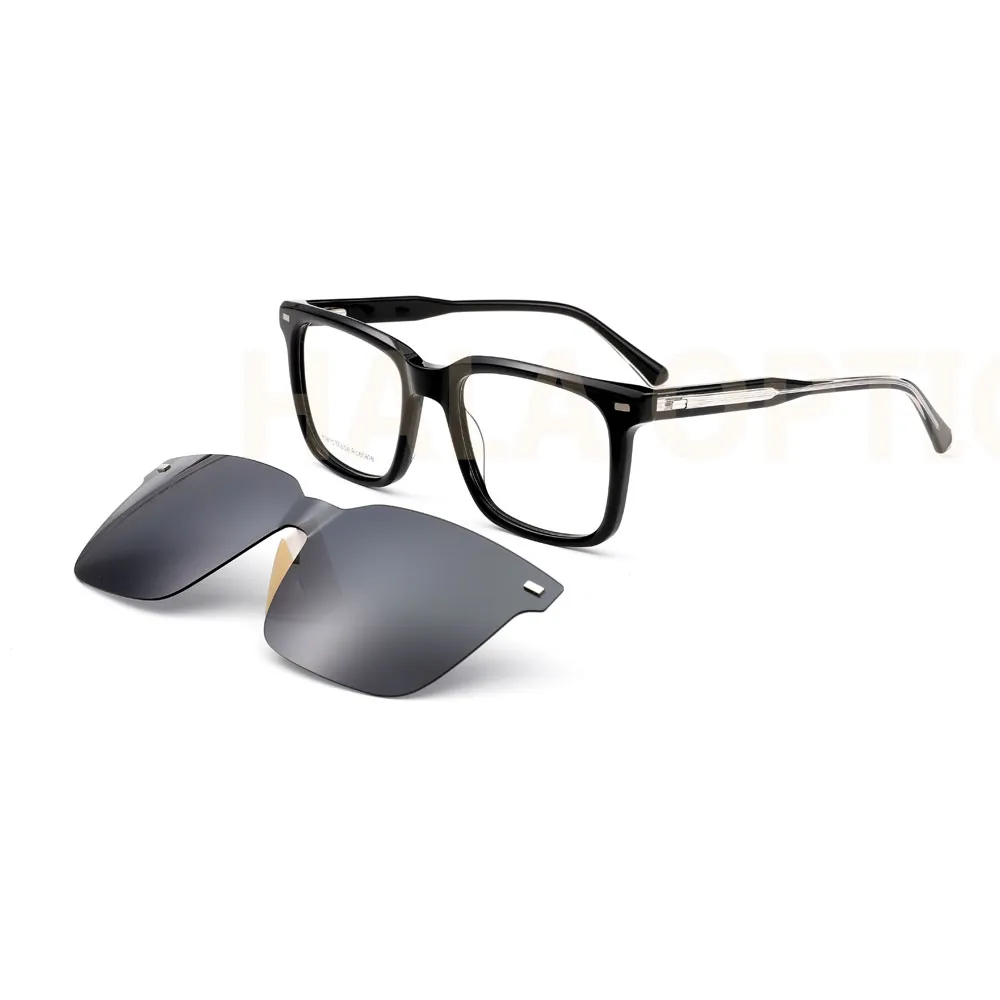 Clip de gafas de sol magnético hecho a mano en color negro listo en stock