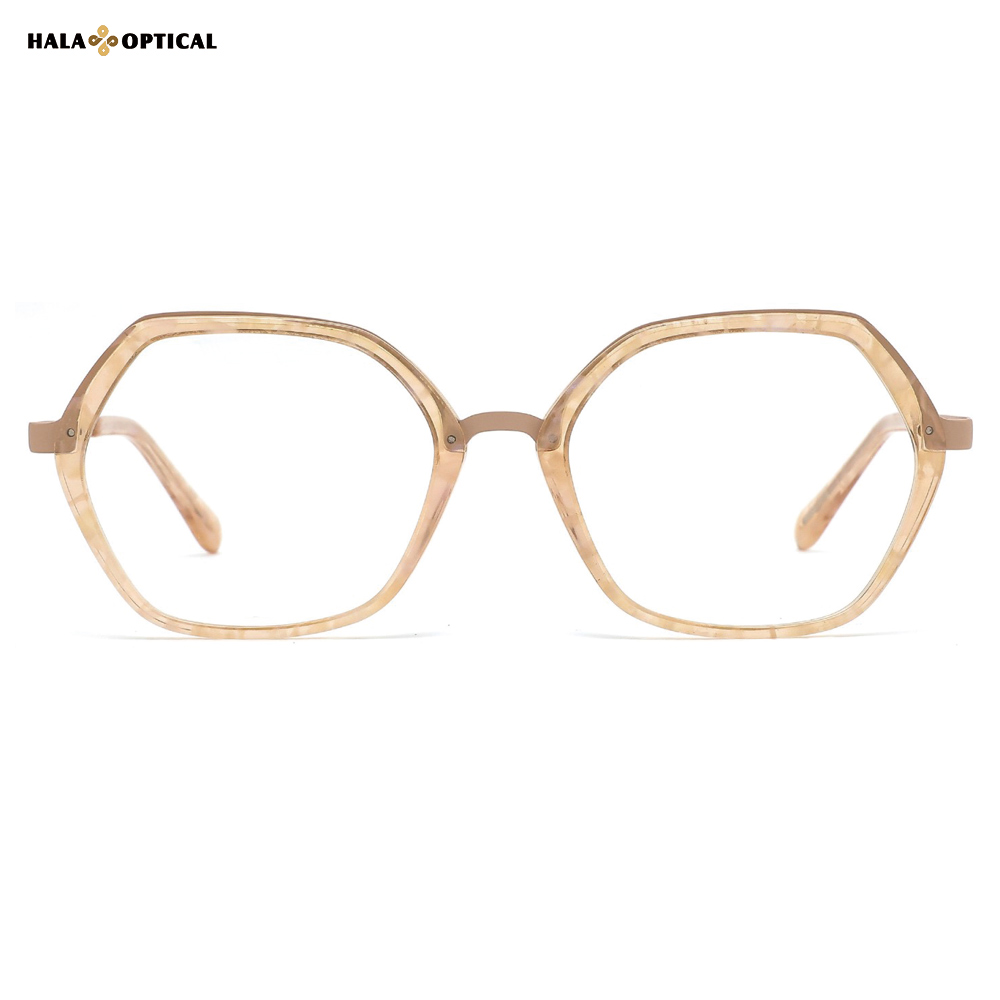 AM1017 Geometric Acetate Optical Frames AM1017 Geometric Acetate Optical Frames – Transparent Icy Elegance