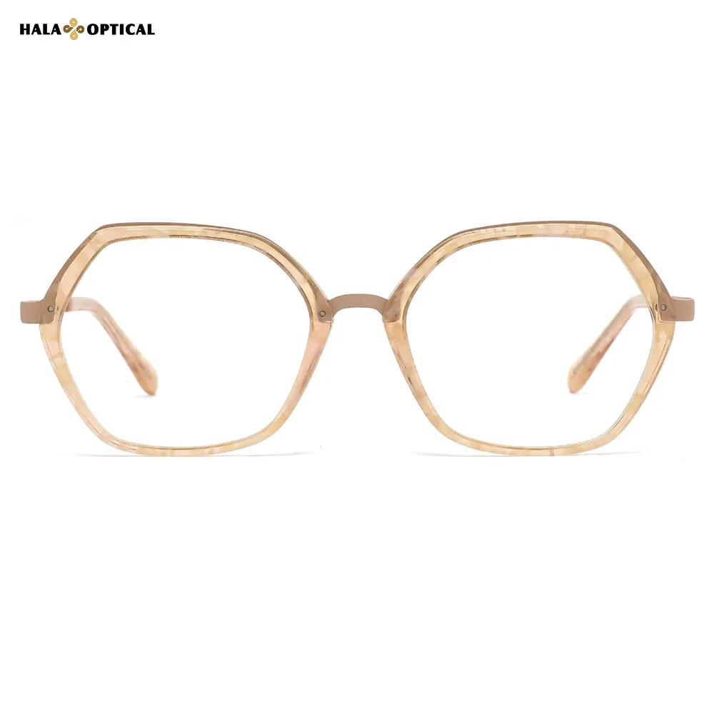 AM1017 Geometric Acetate Optical Frames AM1017 Geometric Acetate Optical Frames – Transparent Icy Elegance