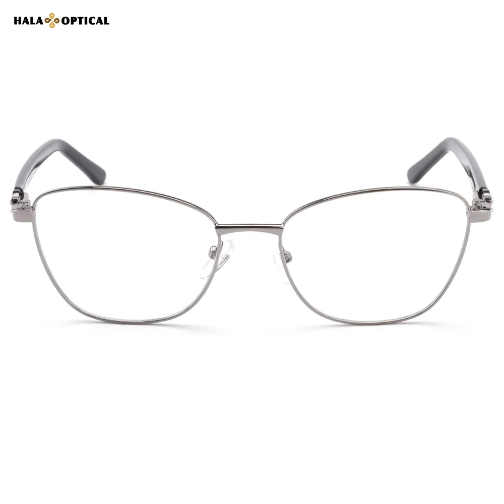 HM1841 Trendy Women Metal Oval Optical Frames HM1841 Trendy Women Metal Oval Optical Frames – Crystal Accents