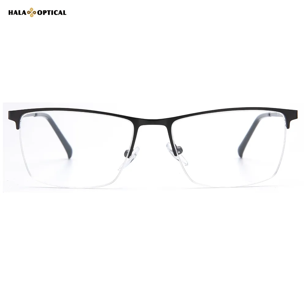 HM1857 Rectangular Metal Semi-Rimless Optical Frames HM1857 Rectangular Metal Semi-Rimless Optical Frames – Fast Shipping, No MOQ