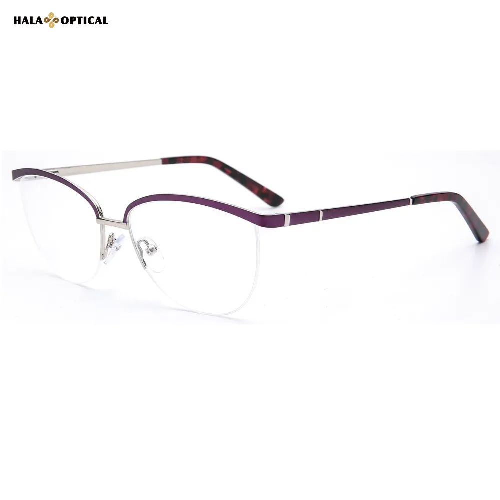 HM1875 Premium Semi-Rimless Optical Frame, Perfect Fusion Of Affordability