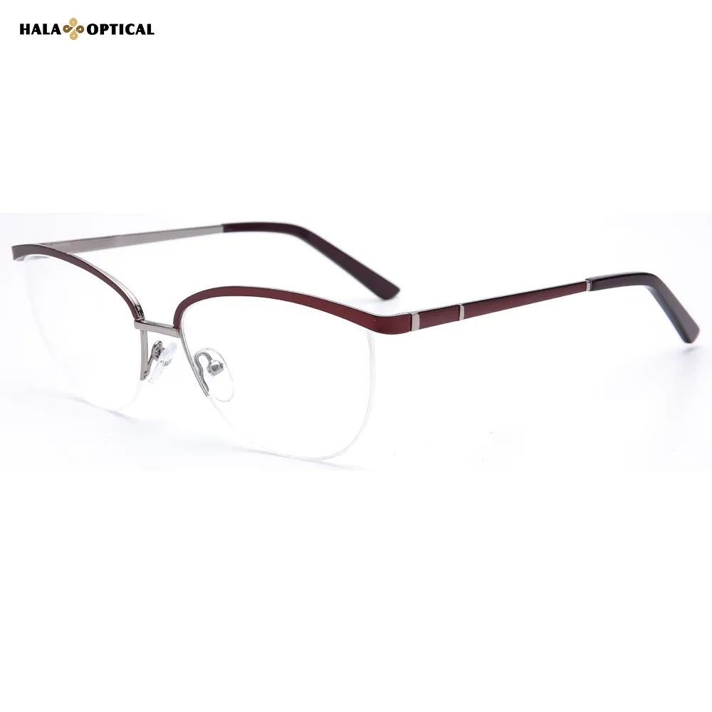 HM1875 Premium Semi-Rimless Optical Frame, Perfect Fusion Of Affordability