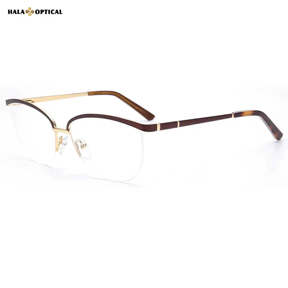 HM1875 Premium Semi-Rimless Optical Frame, Perfect Fusion Of Affordability