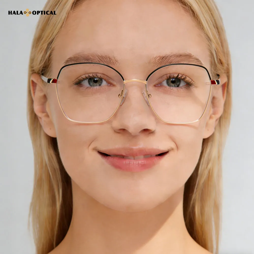 Woman is wearing HM31027 Metal Frame