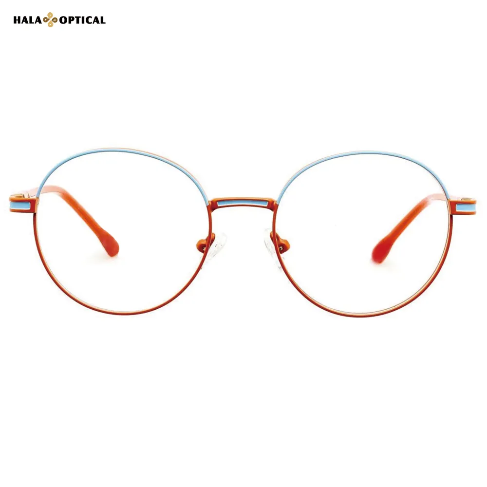 HM6604 Women Round Metal Optical Frames HM6604 Women Round Metal Optical Frames, Dopamine Color