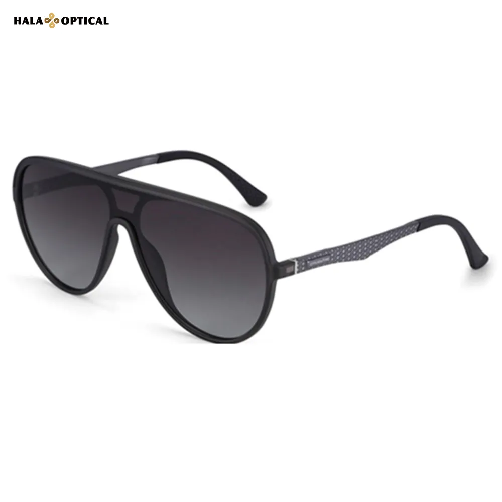 HS55013 Bold Pilot Sunglass Frames – Trendy Metal Design, Logo Detailing
