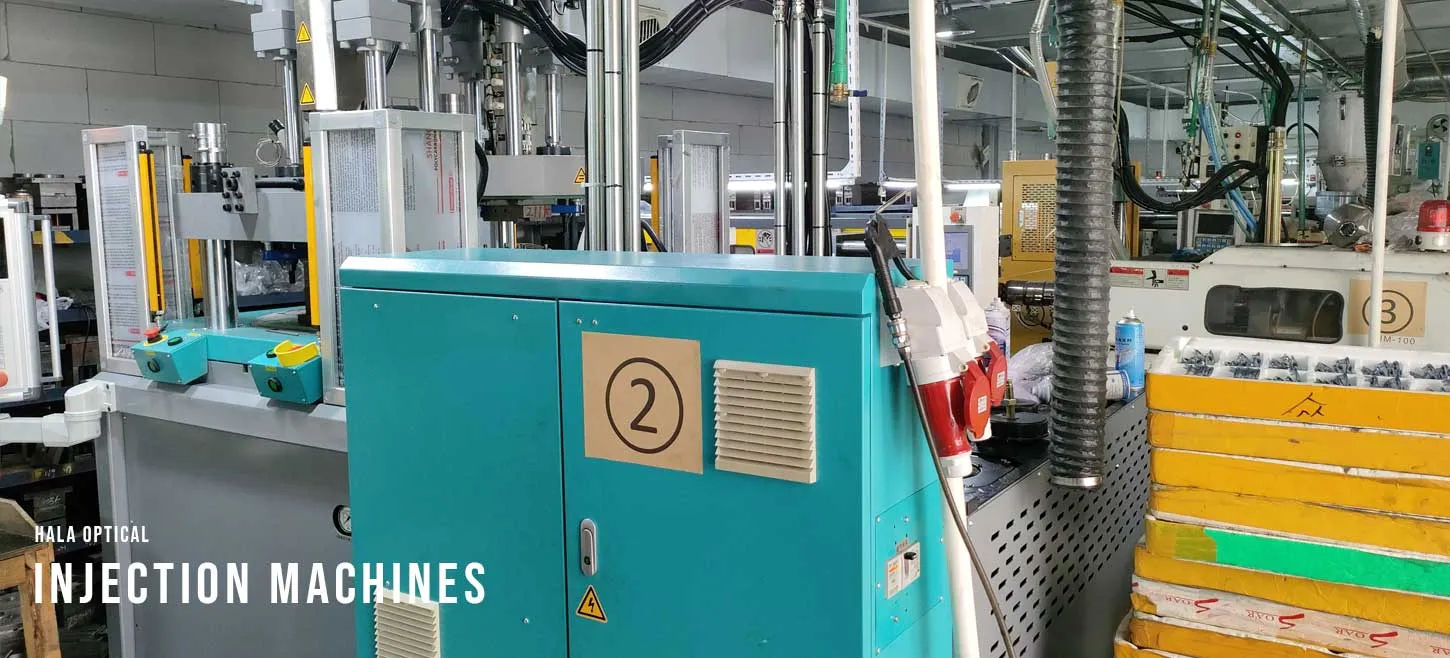 Eyeglass-injection-machines.jpg Eyeglass injection machines in workshop