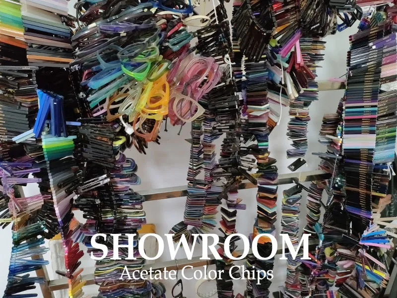 SHOWROOM-Acetate-Color-Chips.jpg Eyeglasses showroom - acetate color chips